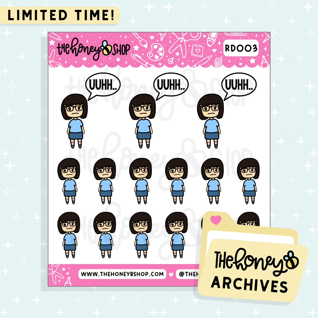 Tina Doodle Sticker Sheet | TheHoneyB Archive
