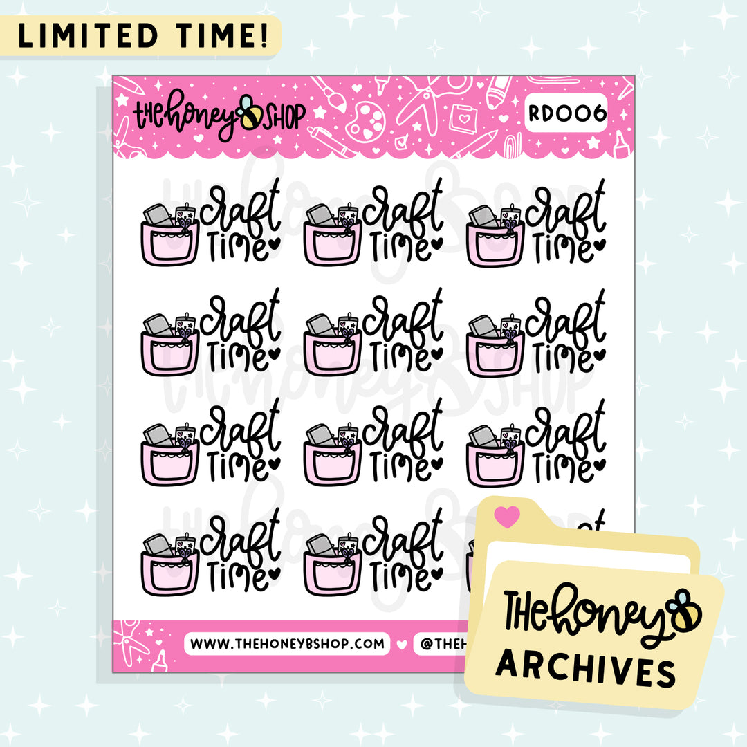 Craft Time Doodle Sticker Sheet | TheHoneyB Archive