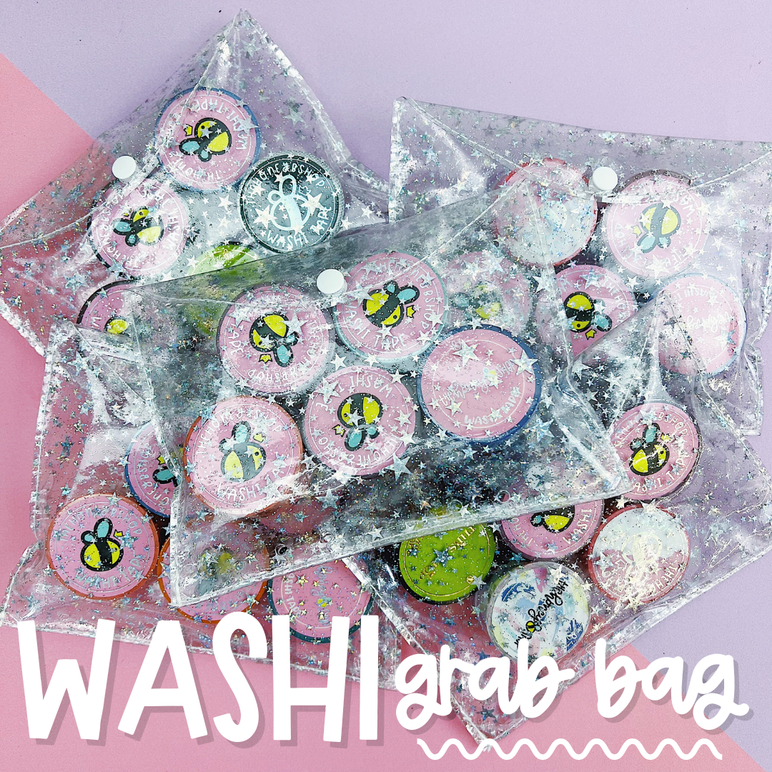 Washi Tape Mystery Grab Bag | 5 Items Inside Jelly Pouch!