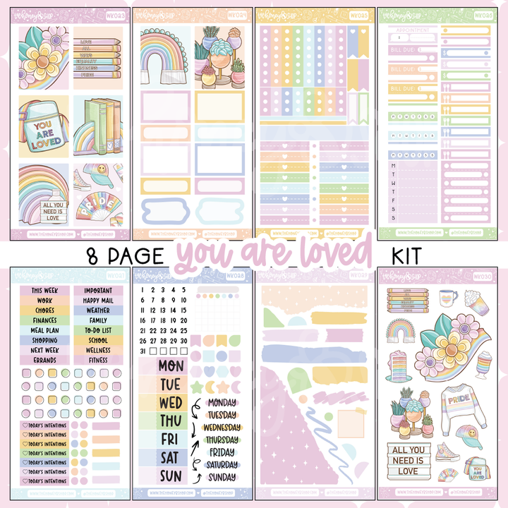 You are Loved Weekly Kit Doodle Sticker | Choose Your Sheets!