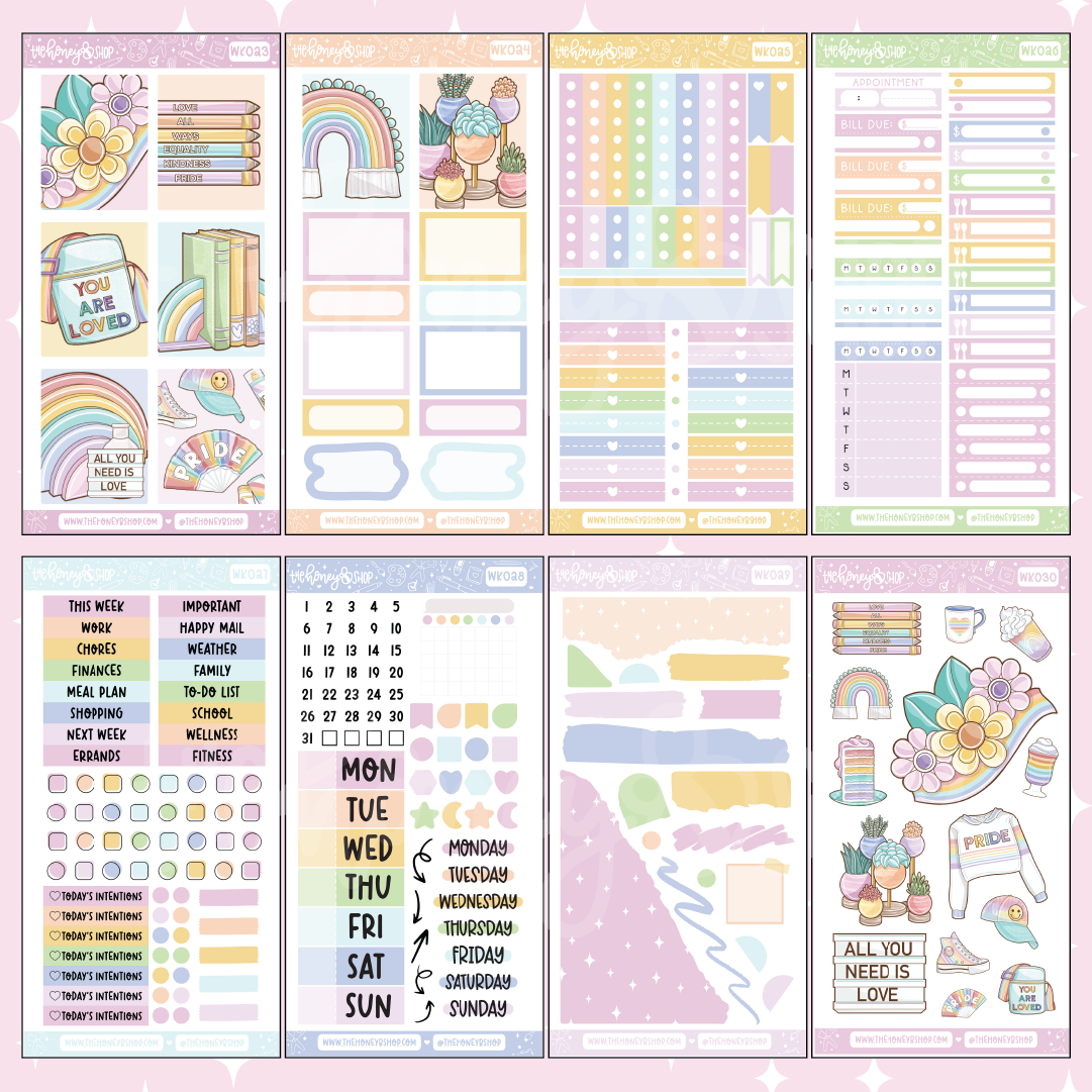 Hola miel cajas llenas Doodle pegatina | A la carta