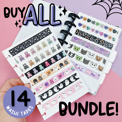 *NO COUPONS!* Buy ALL Bundle | 14 Washi Tapes Included | All 15MM Tapes