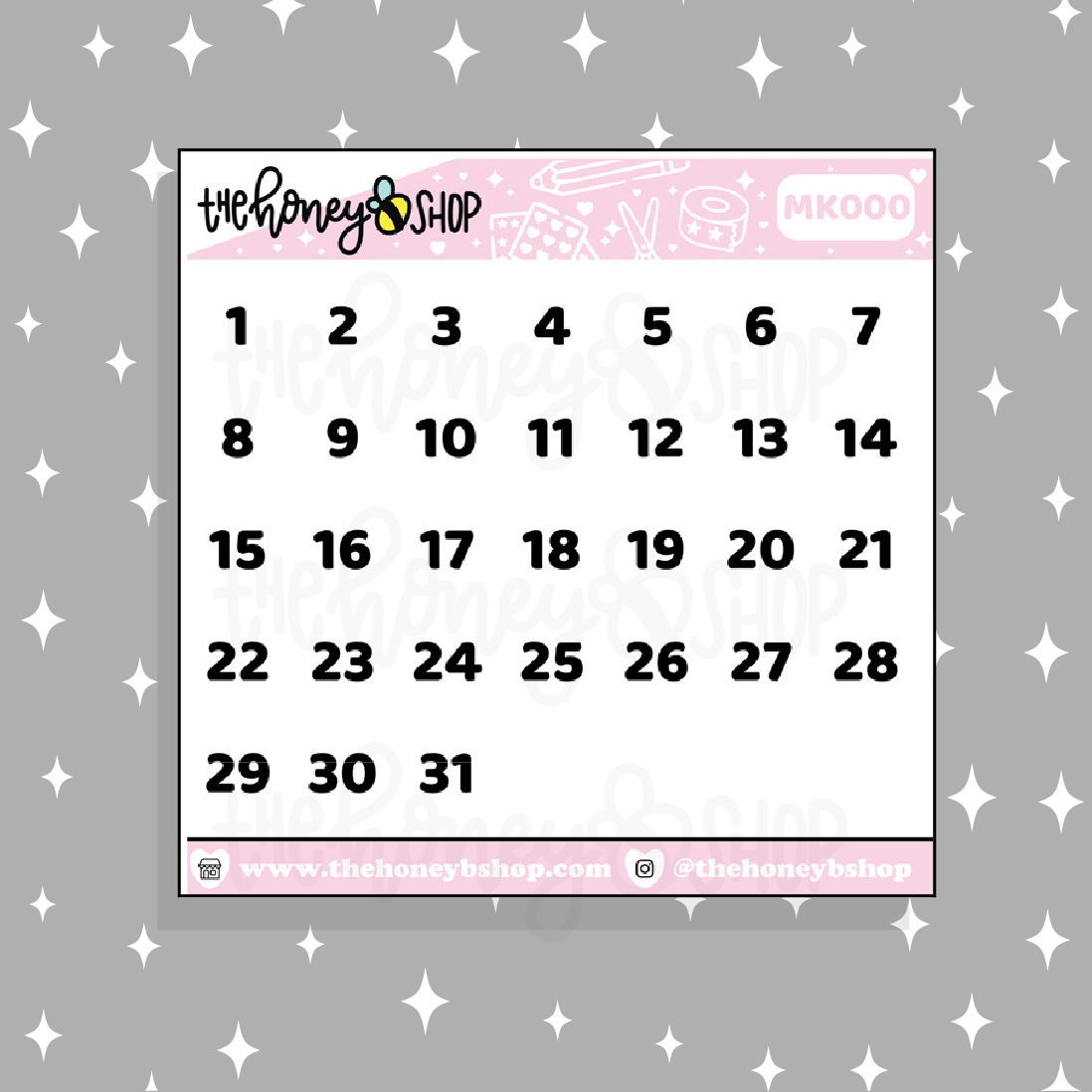 Square Date Cover Stickers