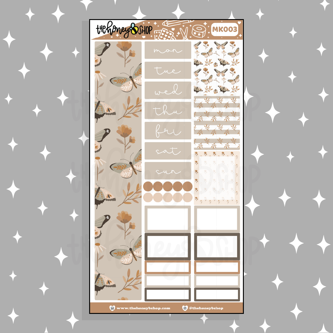 Kit Mensual Mariposas BEE6 | Se adapta al planificador BEE6 TRP.