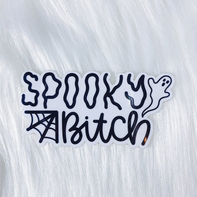 Spooky Bitch CLEAR Vinyl Sticker Die Cut