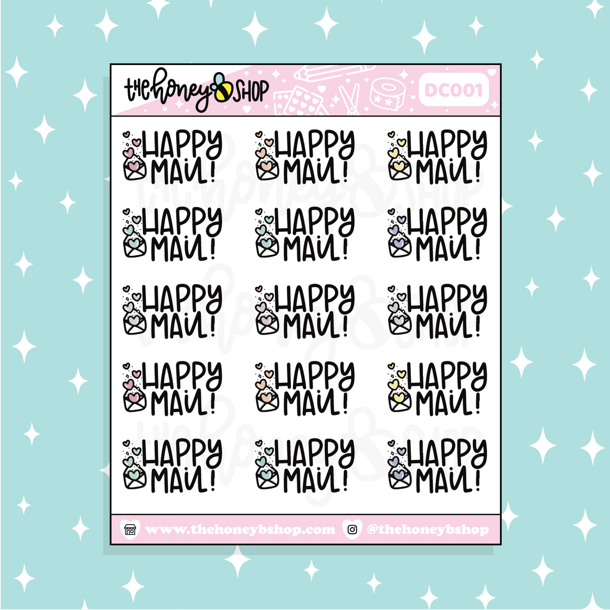 Happy Mail Doodle Sticker