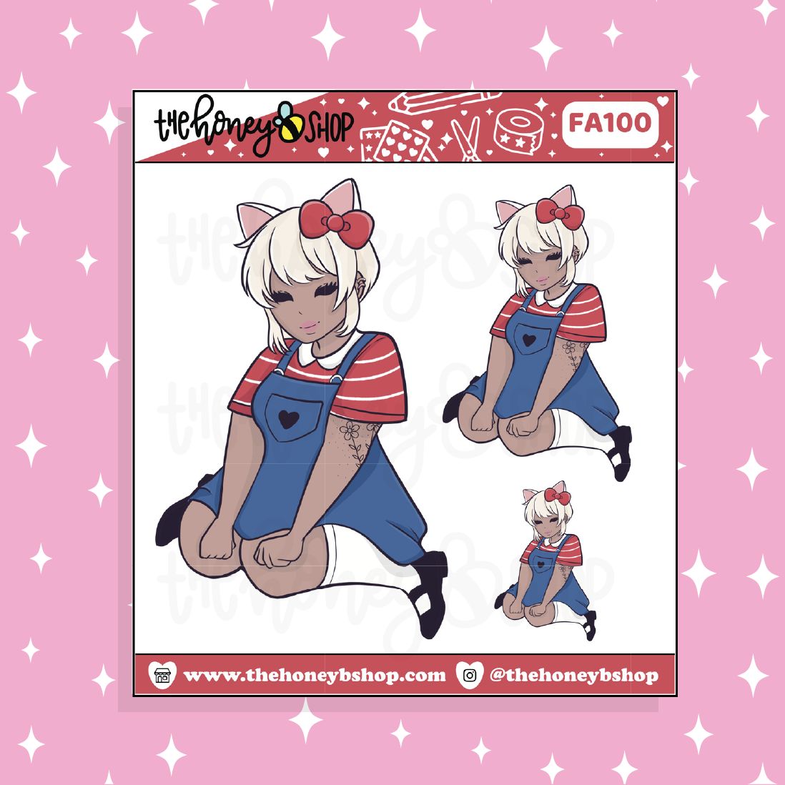 Hello Kitty Babe Doodle Sticker | Choose your Skin Tone!