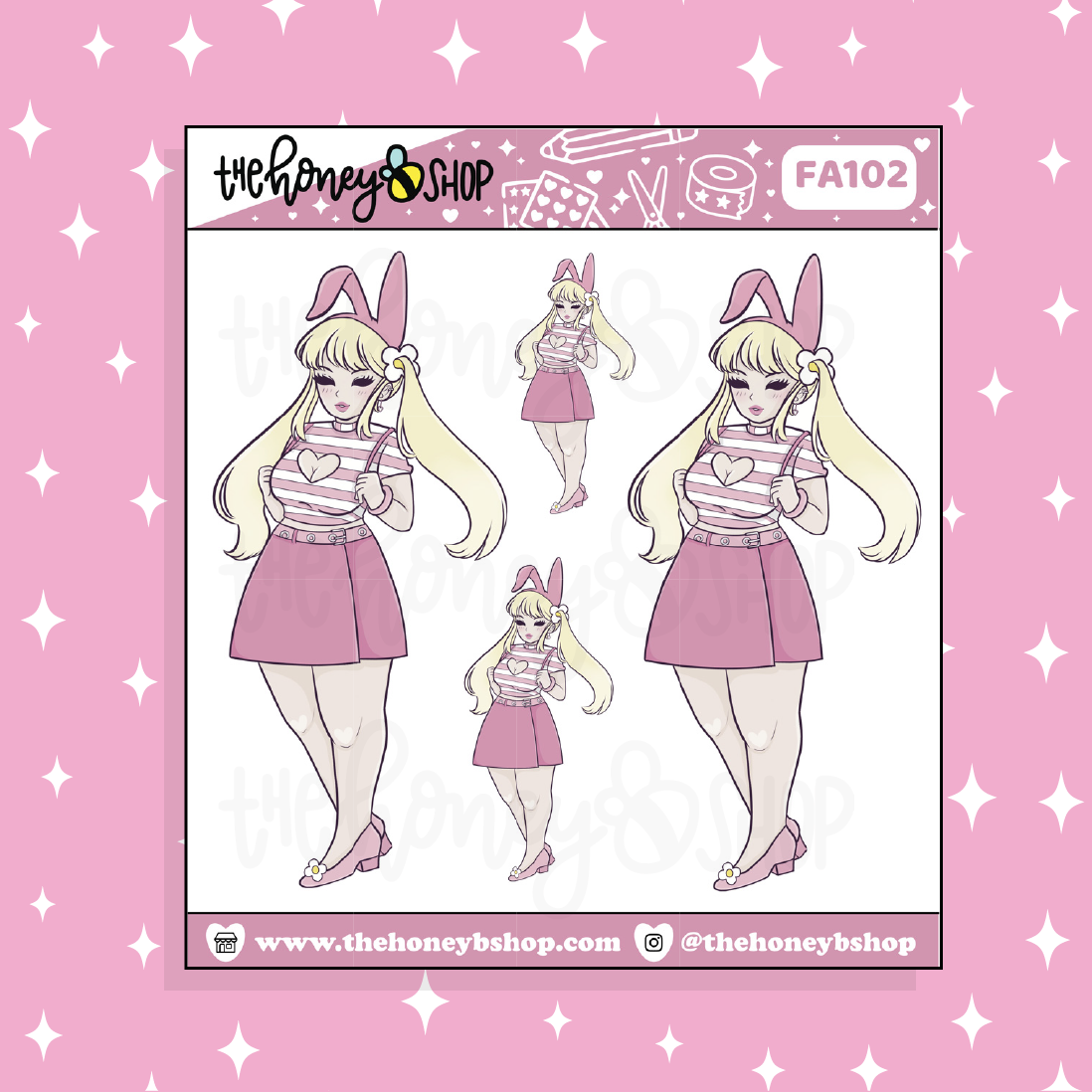My Melody Babe Doodle Sticker | Choose your Skin Tone!