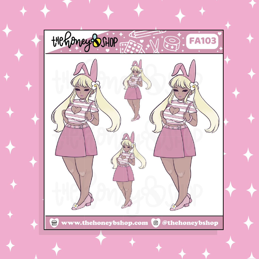 My Melody Babe Doodle Sticker | Choose your Skin Tone!