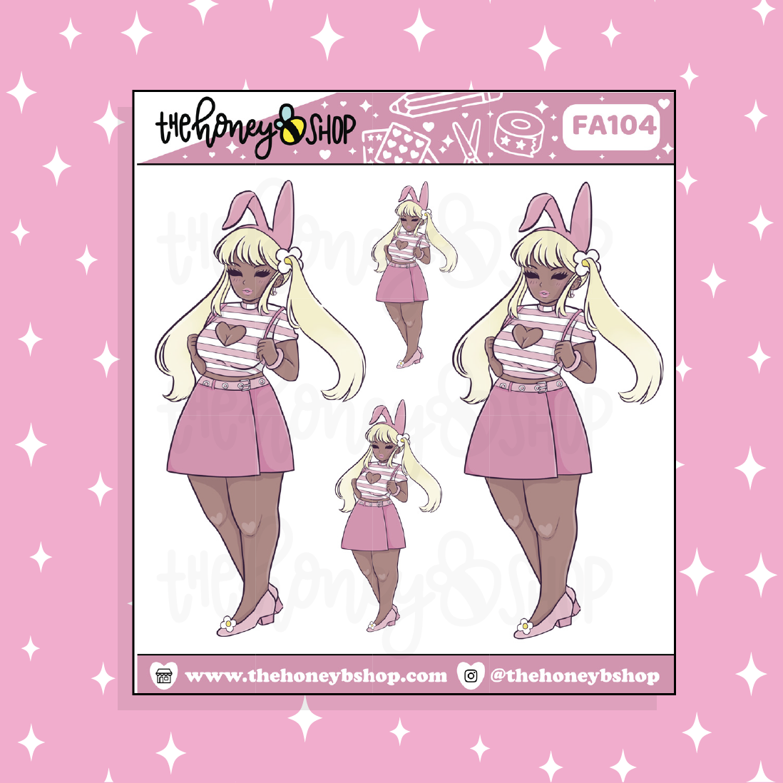 My Melody Babe Doodle Sticker | Choose your Skin Tone!