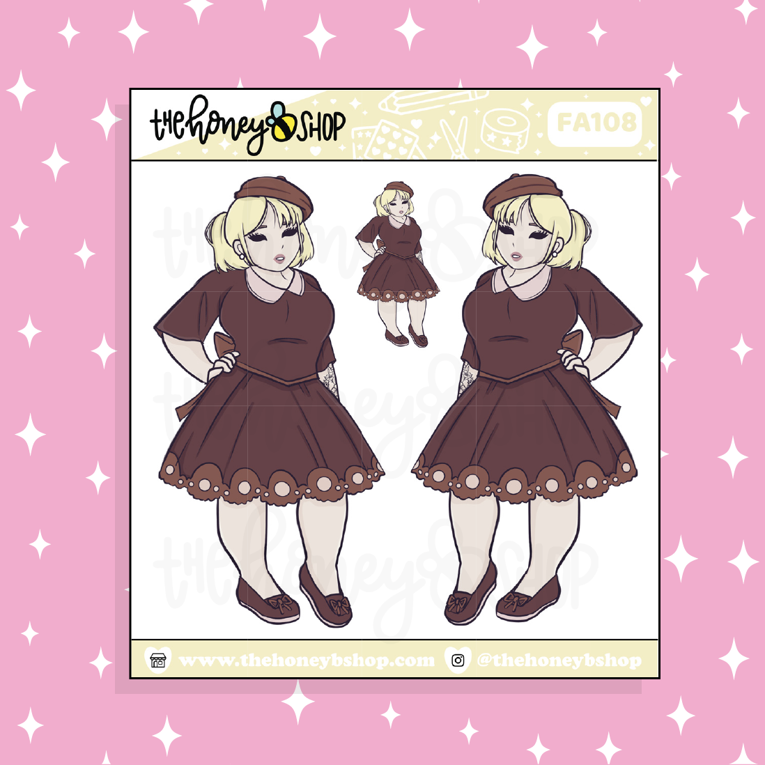 Pompompurin Babe Doodle Sticker | Choose your Skin Tone!