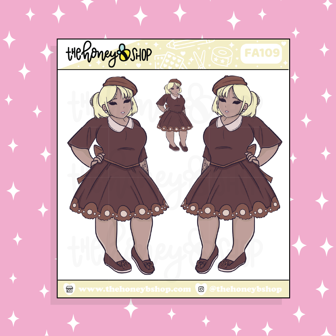 Pompompurin Babe Doodle Sticker | Choose your Skin Tone!