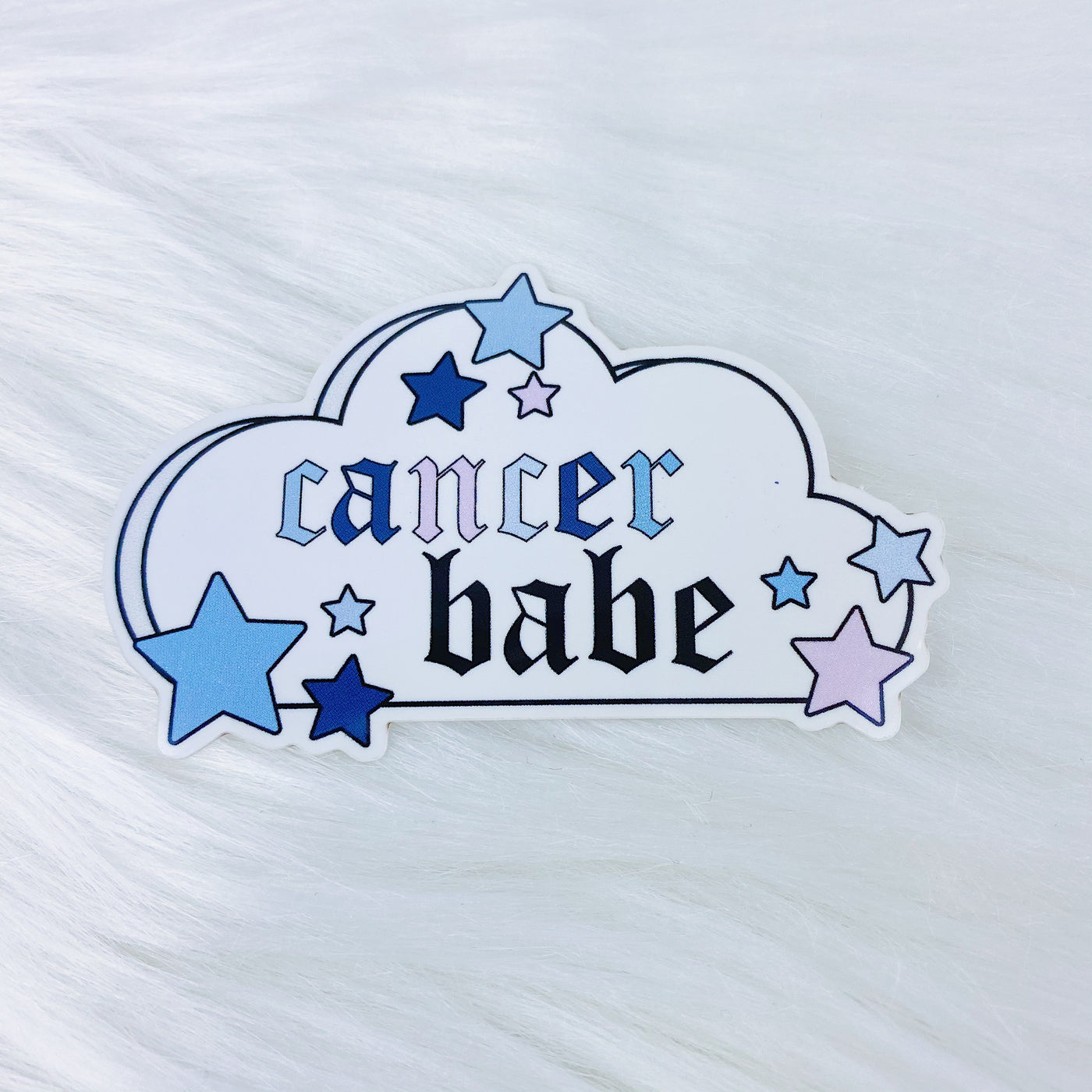 Cancer Babe Zodiac Cloud Vinyl Sticker Die Cut