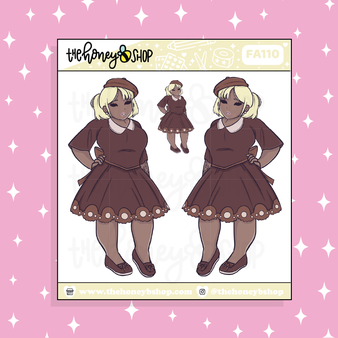 Pompompurin Babe Doodle Sticker | Choose your Skin Tone!