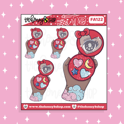 Hello Kitty Compact Doodle Sticker | Choose your Skin Tone!