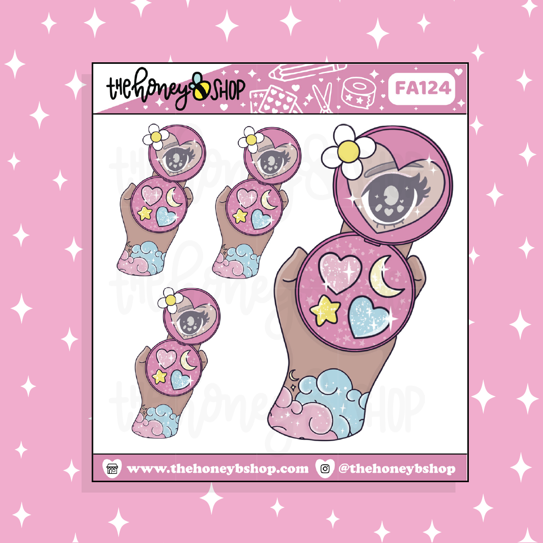 My Melody Compact Doodle Sticker | Choose your Skin Tone!