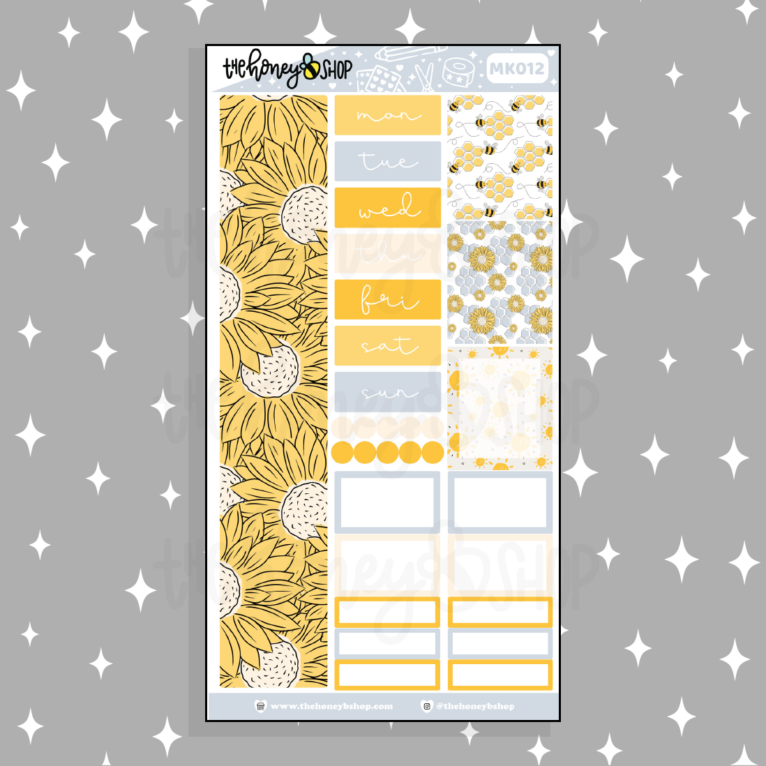 Kit mensual Sunshine BEE6 | Se adapta al planificador BEE6 TRP.