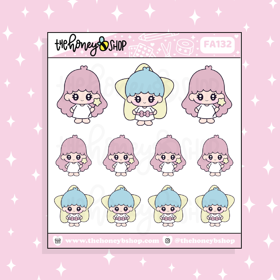 Little Twin Stars Doodle Sticker