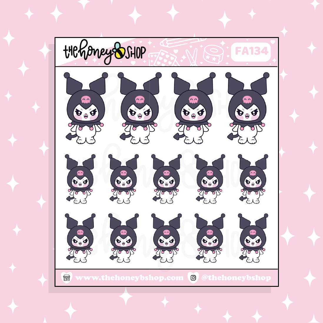 Kuromi Doodle Sticker TheHoneyBShop Kuromi doodle sticker thehoneybshop
