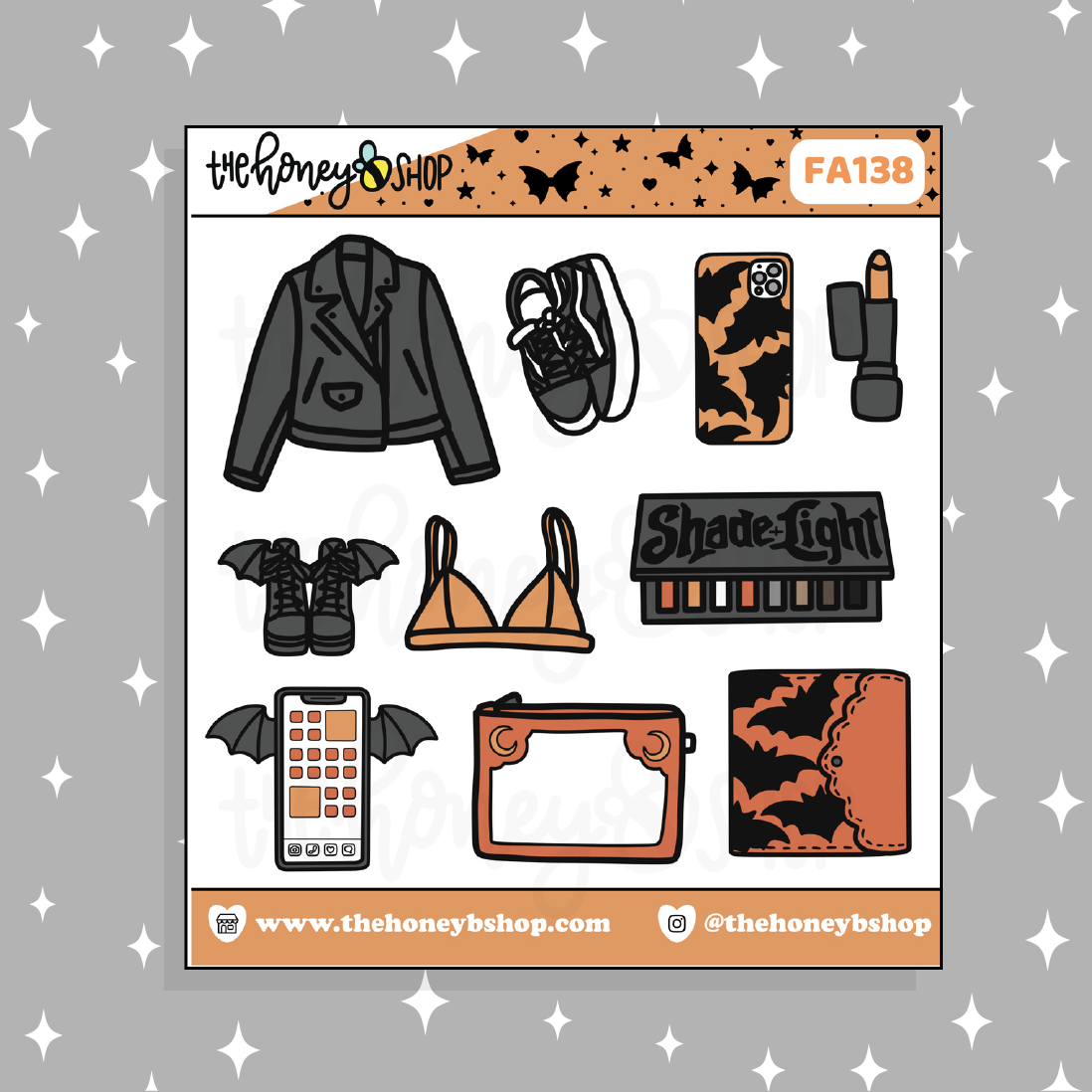 Halloween Fashion Deco Doodle Sticker