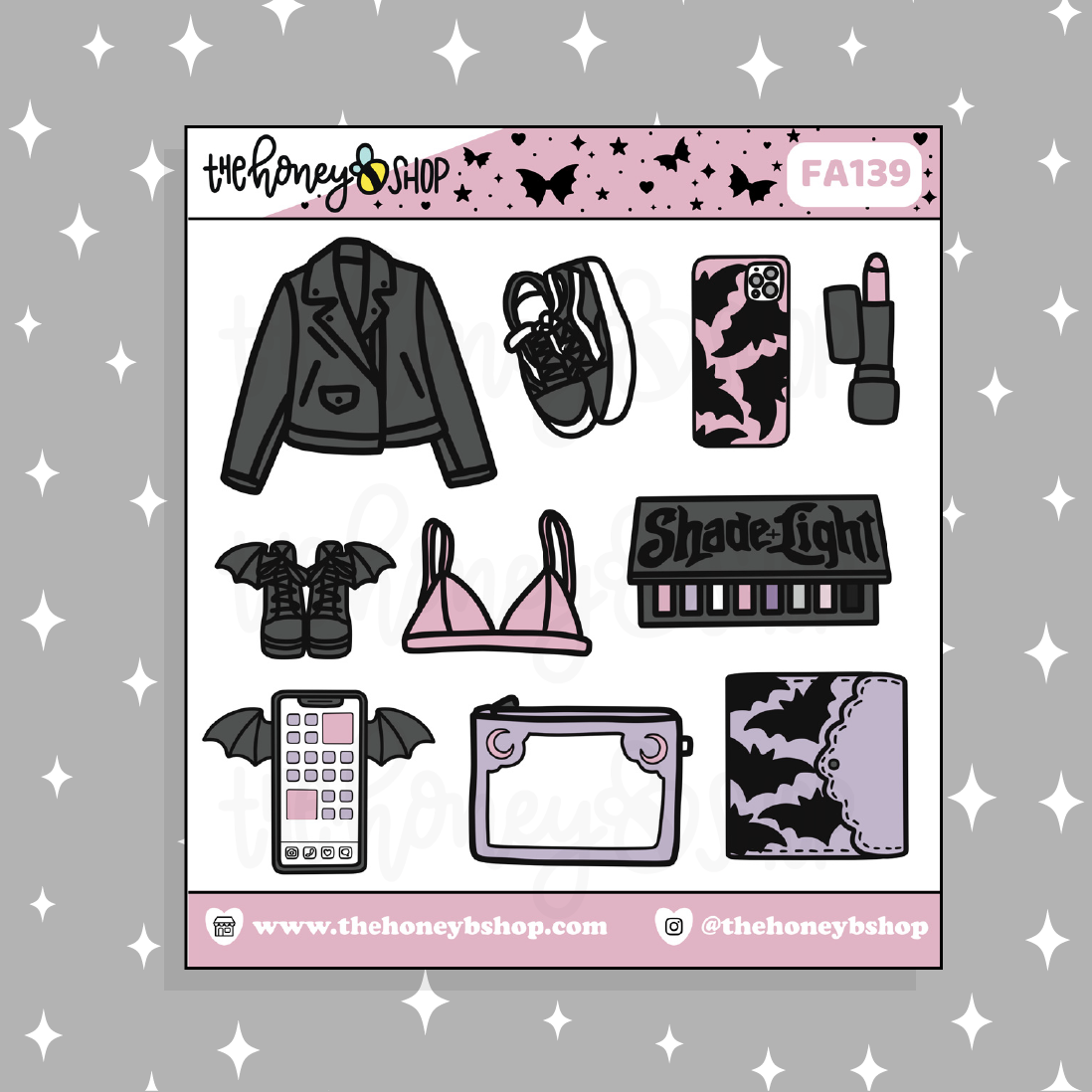 Pastel Halloween Fashion Deco Doodle Sticker