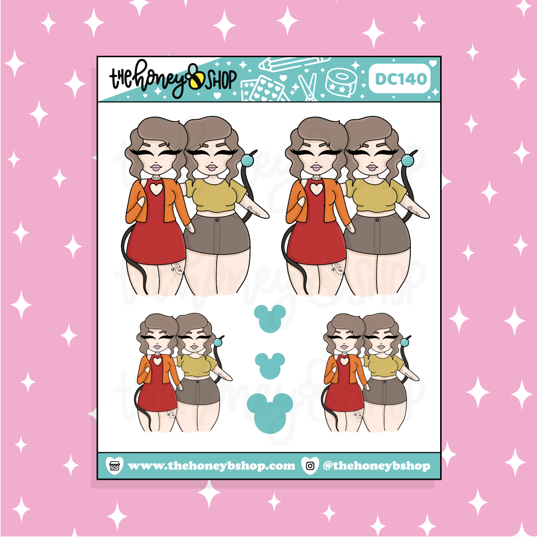 Tattooed GusGus + Jaq Babe Doodle Sticker | Choose your Skin Tone!
