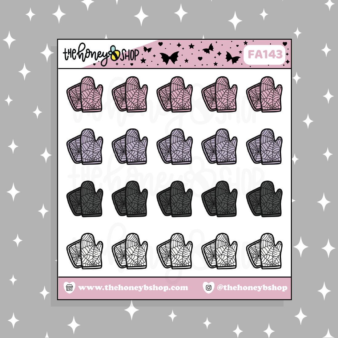 Pastel Halloween Baking Mitt Doodle Sticker