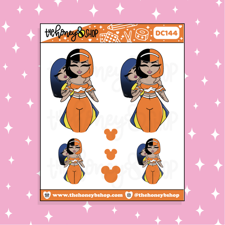 Tattooed Dory + Nemo Babe Doodle Sticker | Choose your Skin Tone!