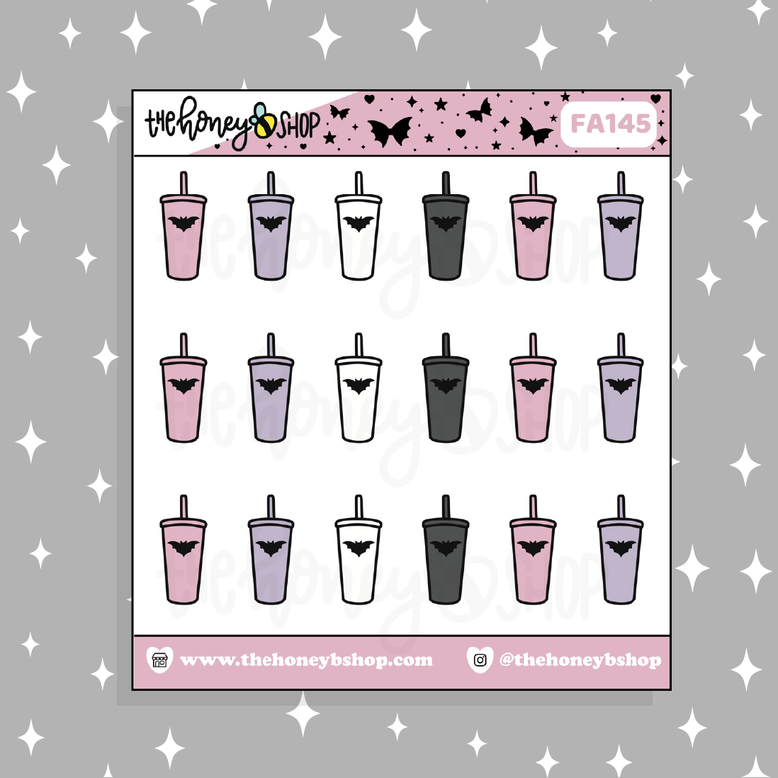 Pastel Halloween Tumblers Doodle Sticker