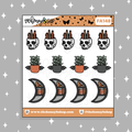 Doodle de estilo de vida de Halloween Deco 2 Pegatina