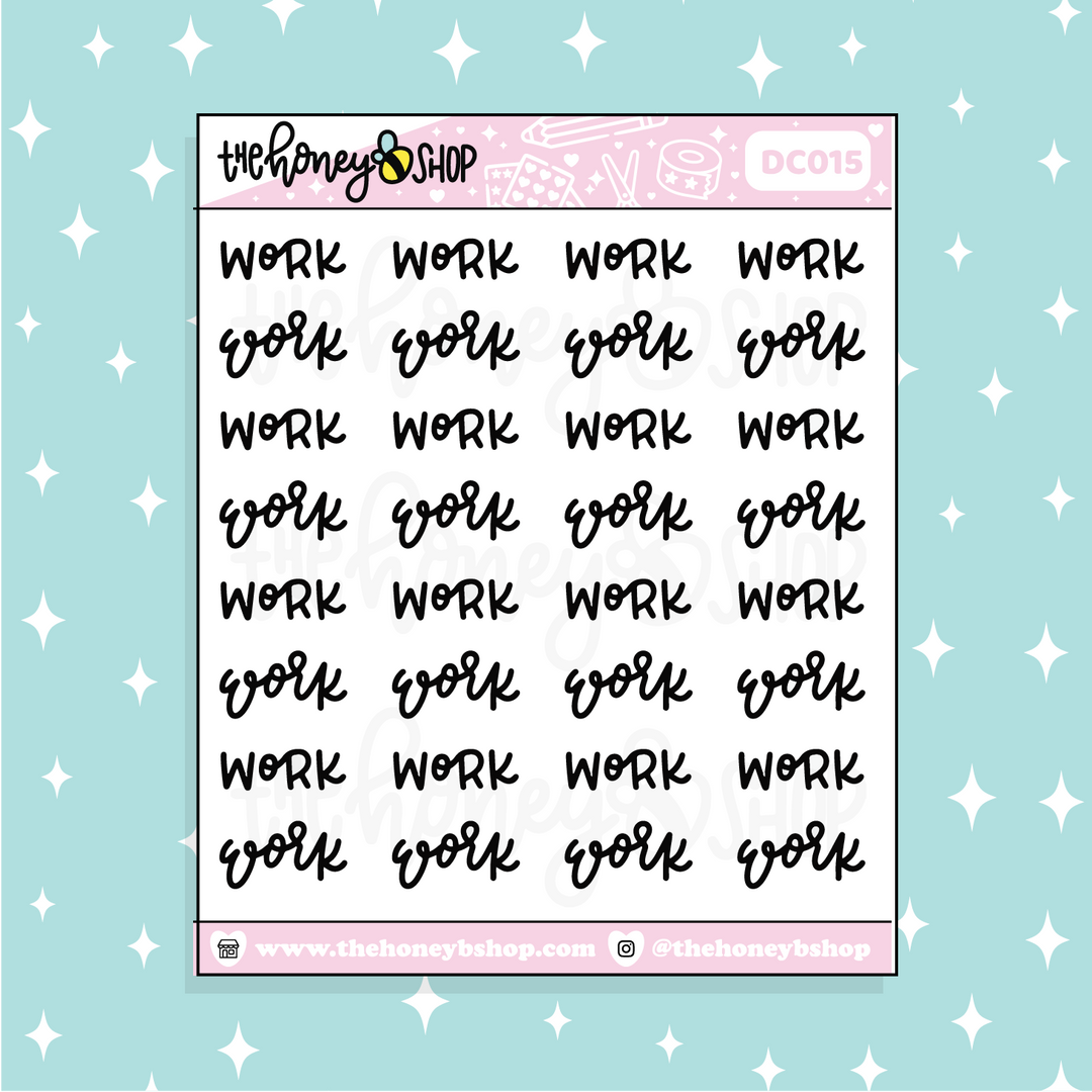 Work Doodle Sticker | Doodle Sticker | TheHoneyBShop