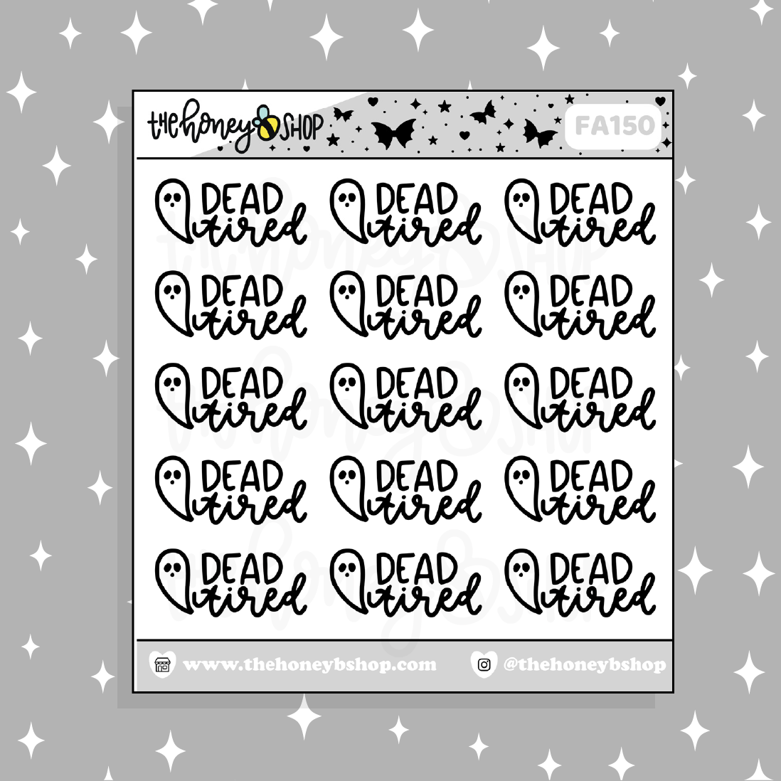 Dead Tired Doodle Sticker
