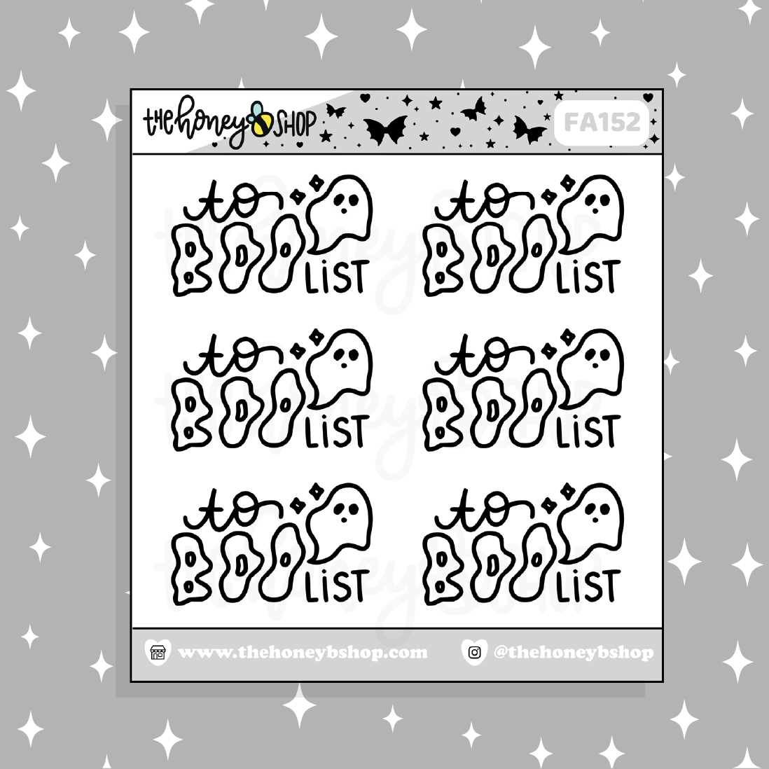 To Boo List Doodle Sticker