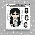 Wednesday Babe Doodle Sticker | Choose your Skin Tone!
