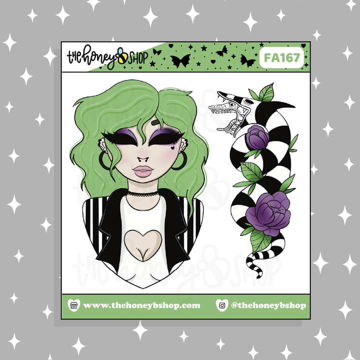 Beetlejuice Babe Doodle Sticker | Choose your Skin Tone!