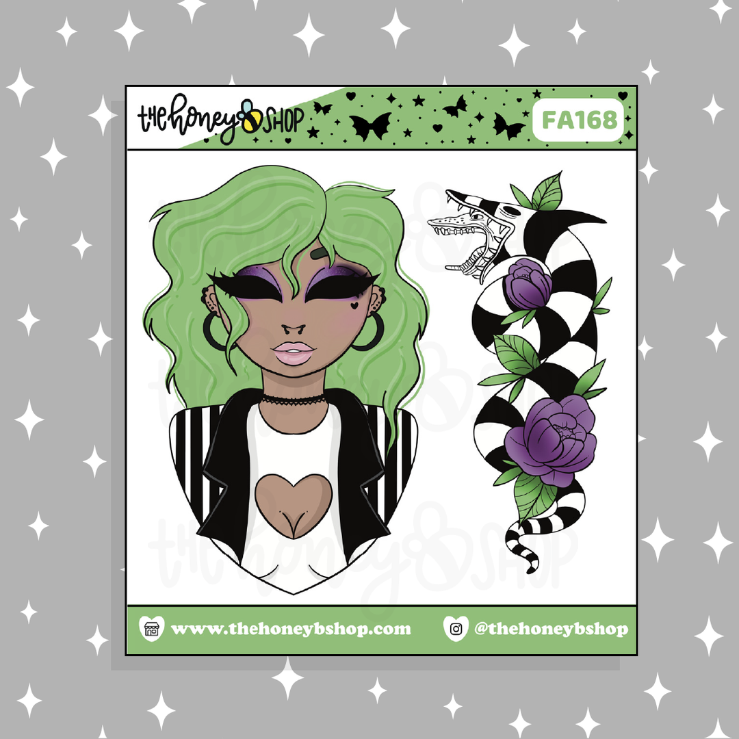 Beetlejuice Babe Doodle Sticker | Choose your Skin Tone!