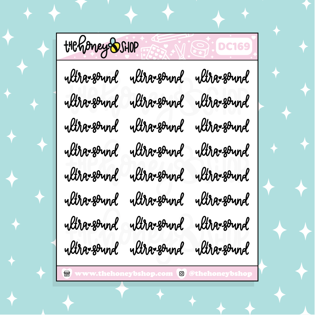Ultrasound Doodle Planner Sticker