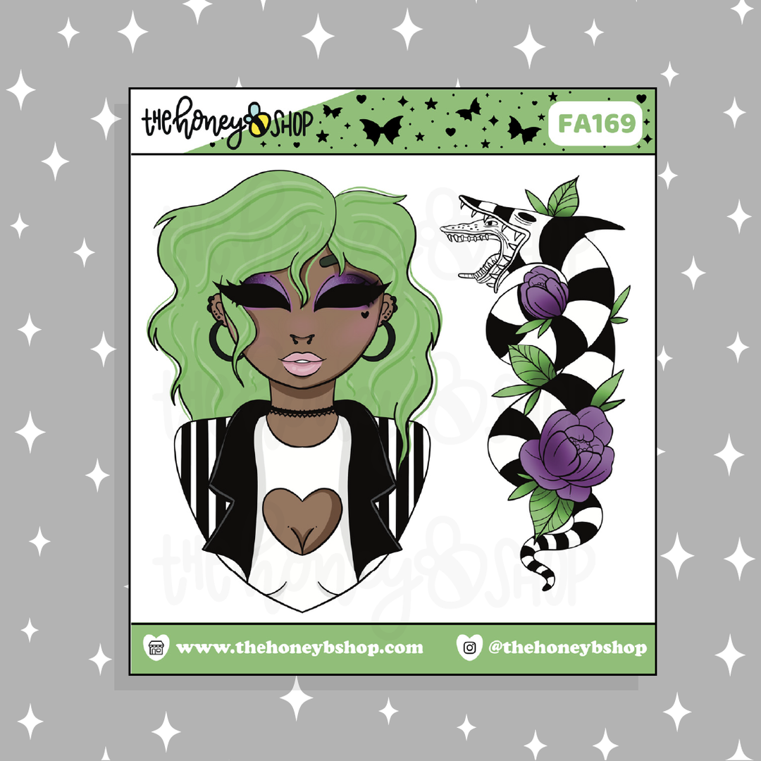 Beetlejuice Babe Doodle Sticker | Choose your Skin Tone!