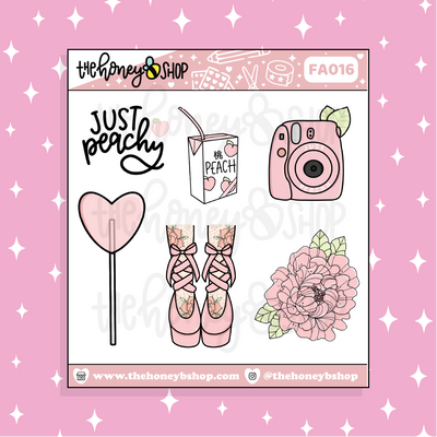 Just Peachy Deco Doodle Sticker | Choose your Skin Tone!