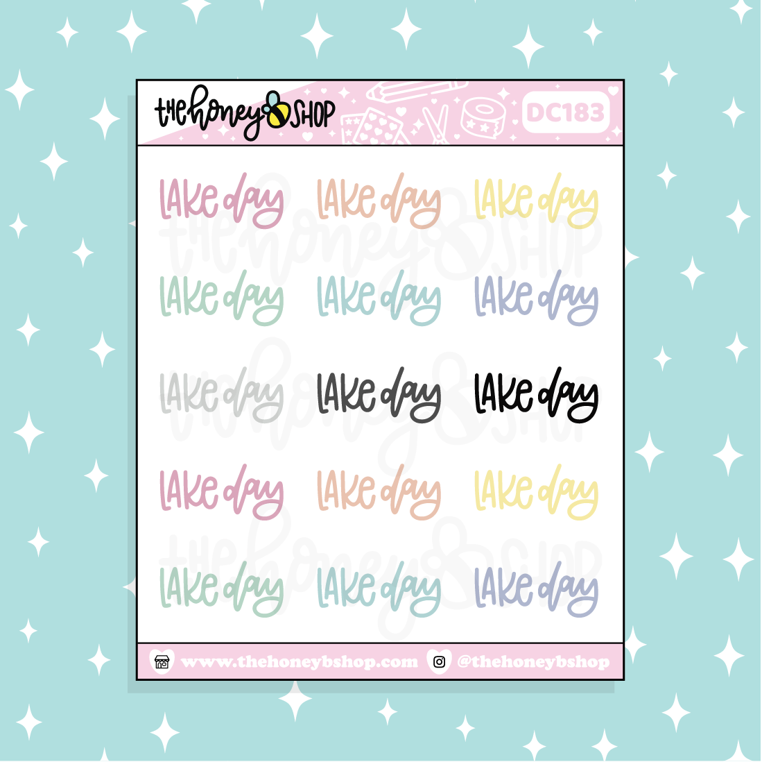 Lake Day Doodle Planner Sticker