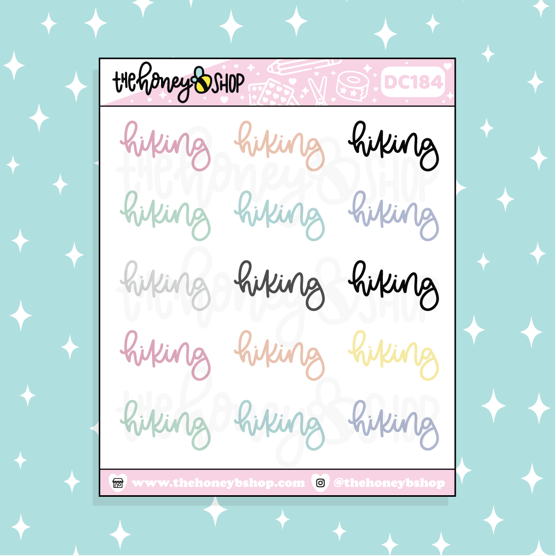 Hiking Doodle Planner Sticker