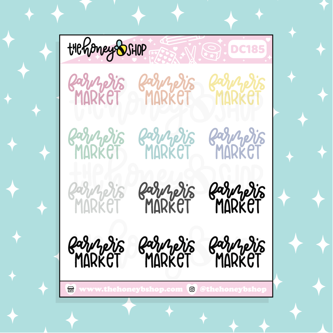 Farmer's Market Doodle Planner Sticker