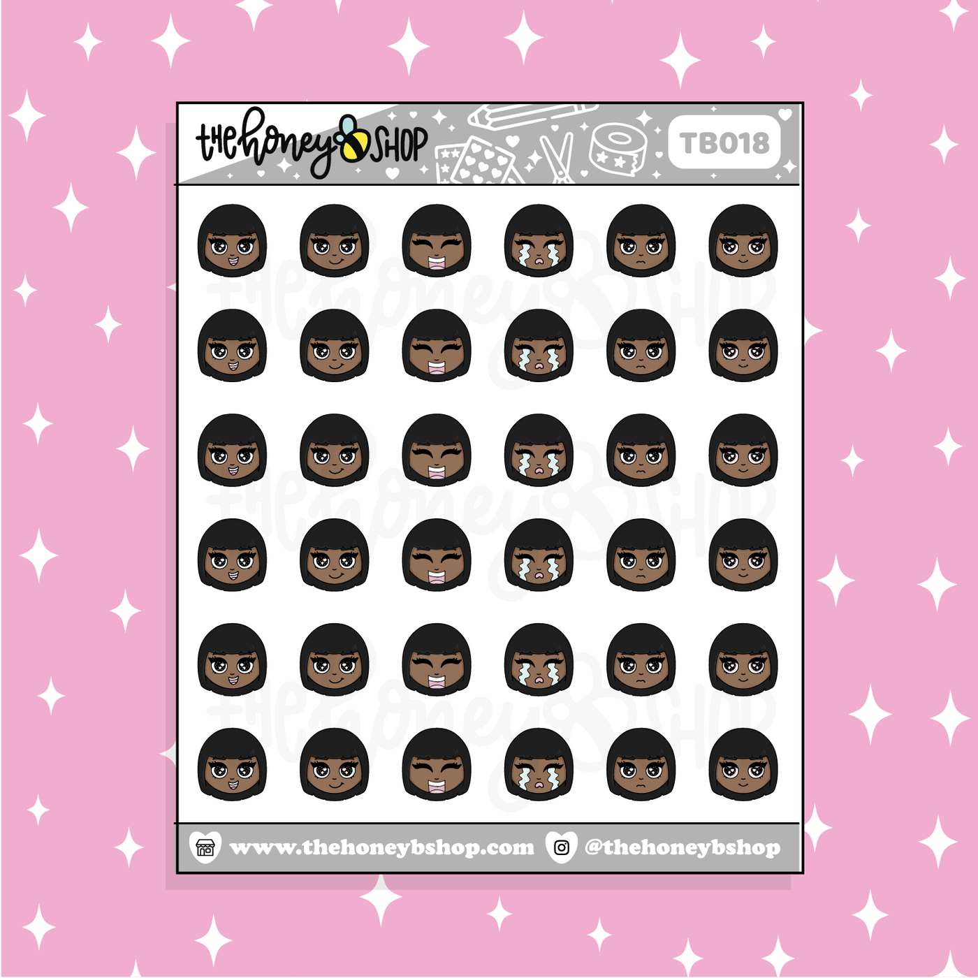 BabeBees Emojis Doodle Sticker | Choose Your Skin Tone!