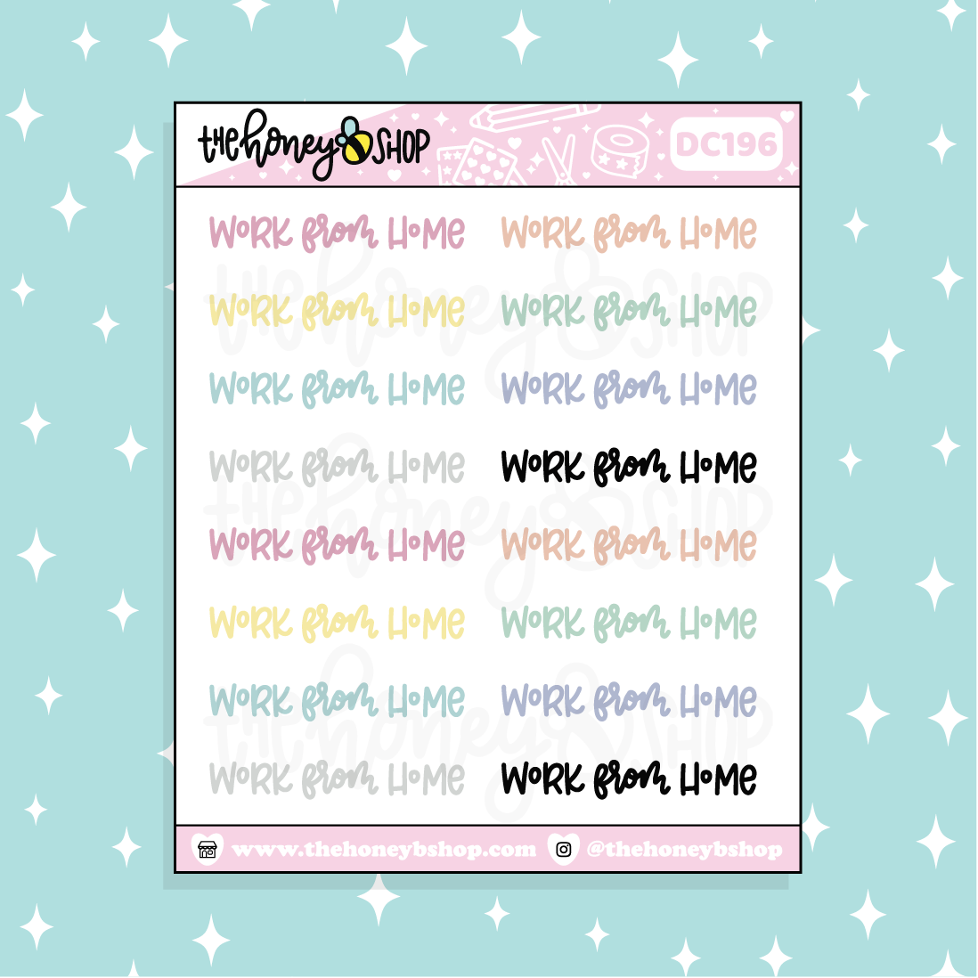 Work From Home Doodle Planner Sticker