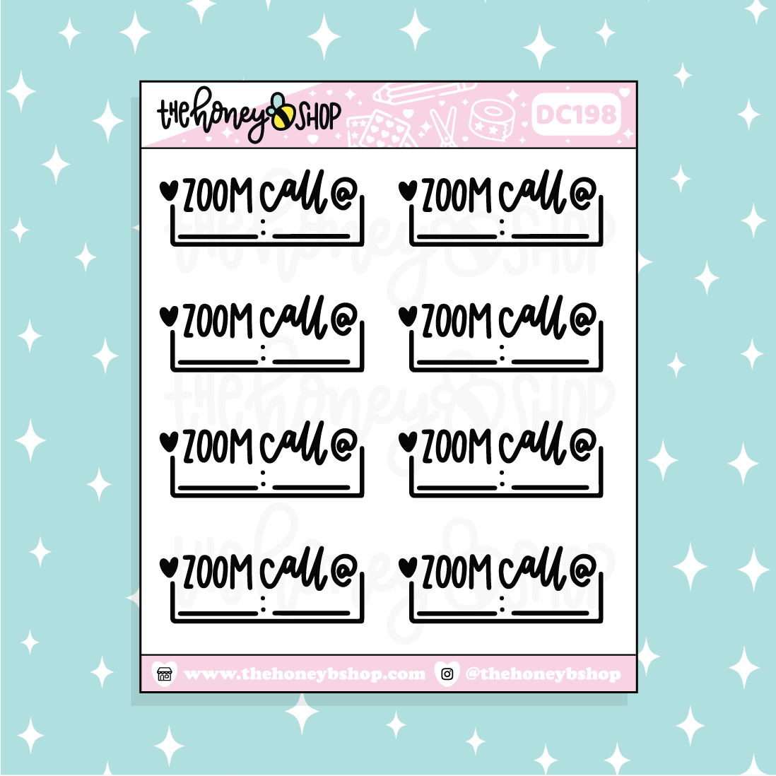 Zoom Call Appointment Doodle Planner Sticker