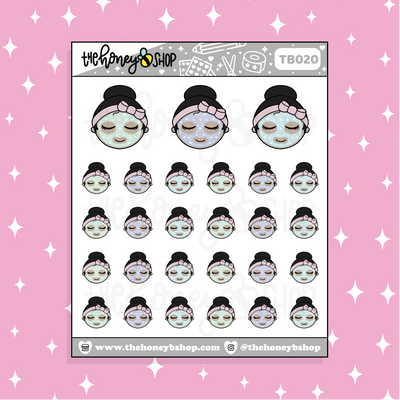Face Mask BabeBees Doodle Sticker | Choose Your Skin Tone!