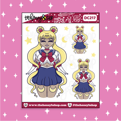 Tattoo Sailor Moon Babe Doodle Sticker | Choose your Skin Tone!