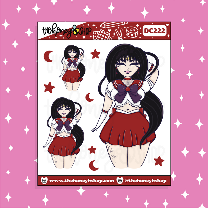 Tattoo Sailor Mars Babe Doodle Sticker | Choose your Skin Tone!