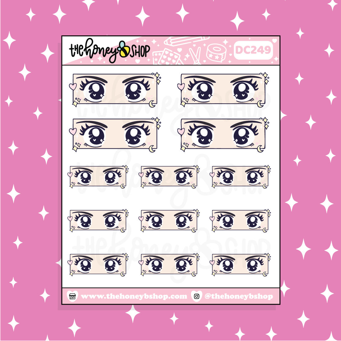 Anime Eyes Doodle Sticker | Choose your Skin Tone!