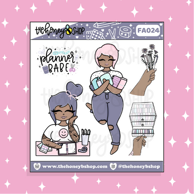Planner Babe Doodle Sticker | Choose your Skin Tone!